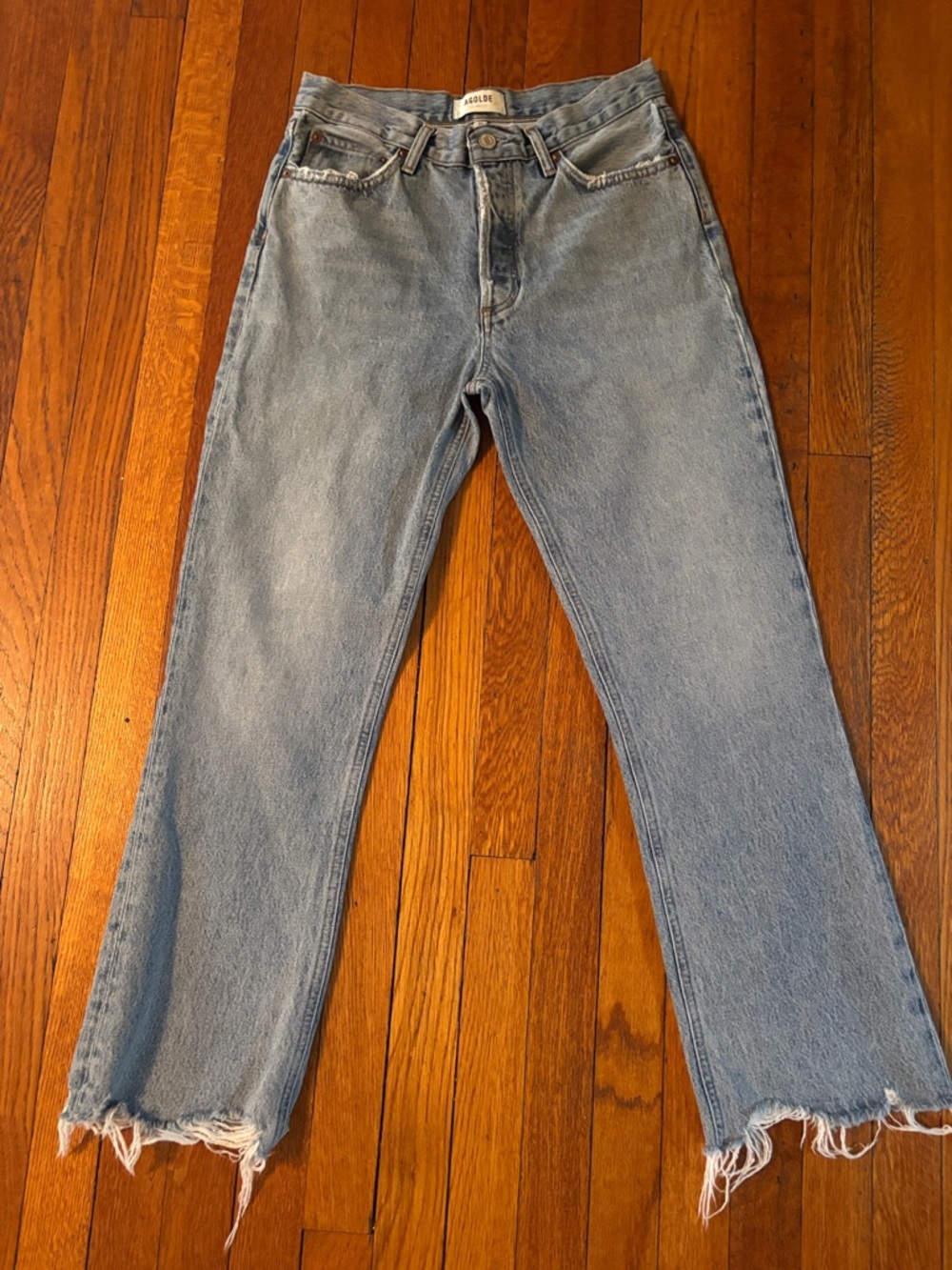 Agolde Relaxed Boot Jeans with Raw Hem